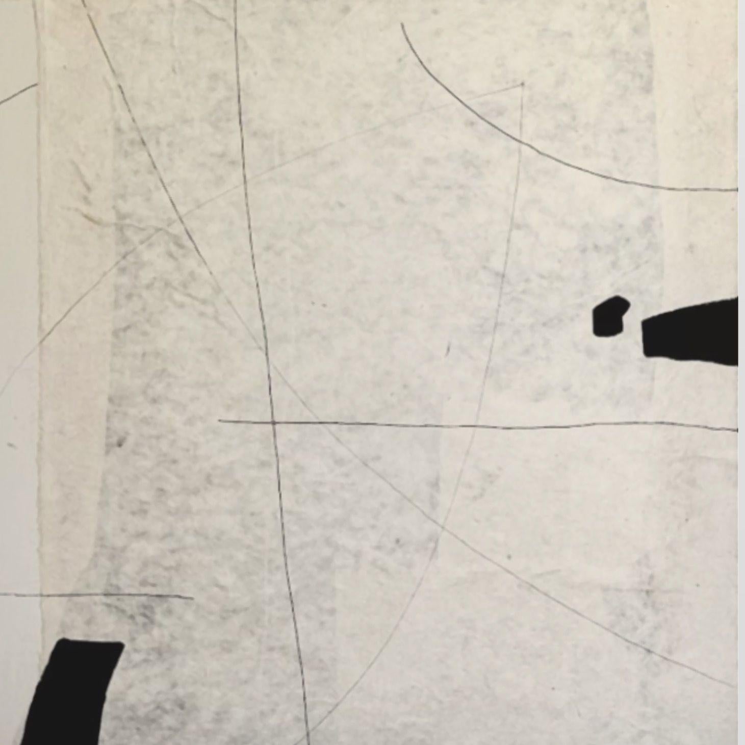ABSTRACT. Black and white painting by Spanish Artist minimal Untitled 2023 2