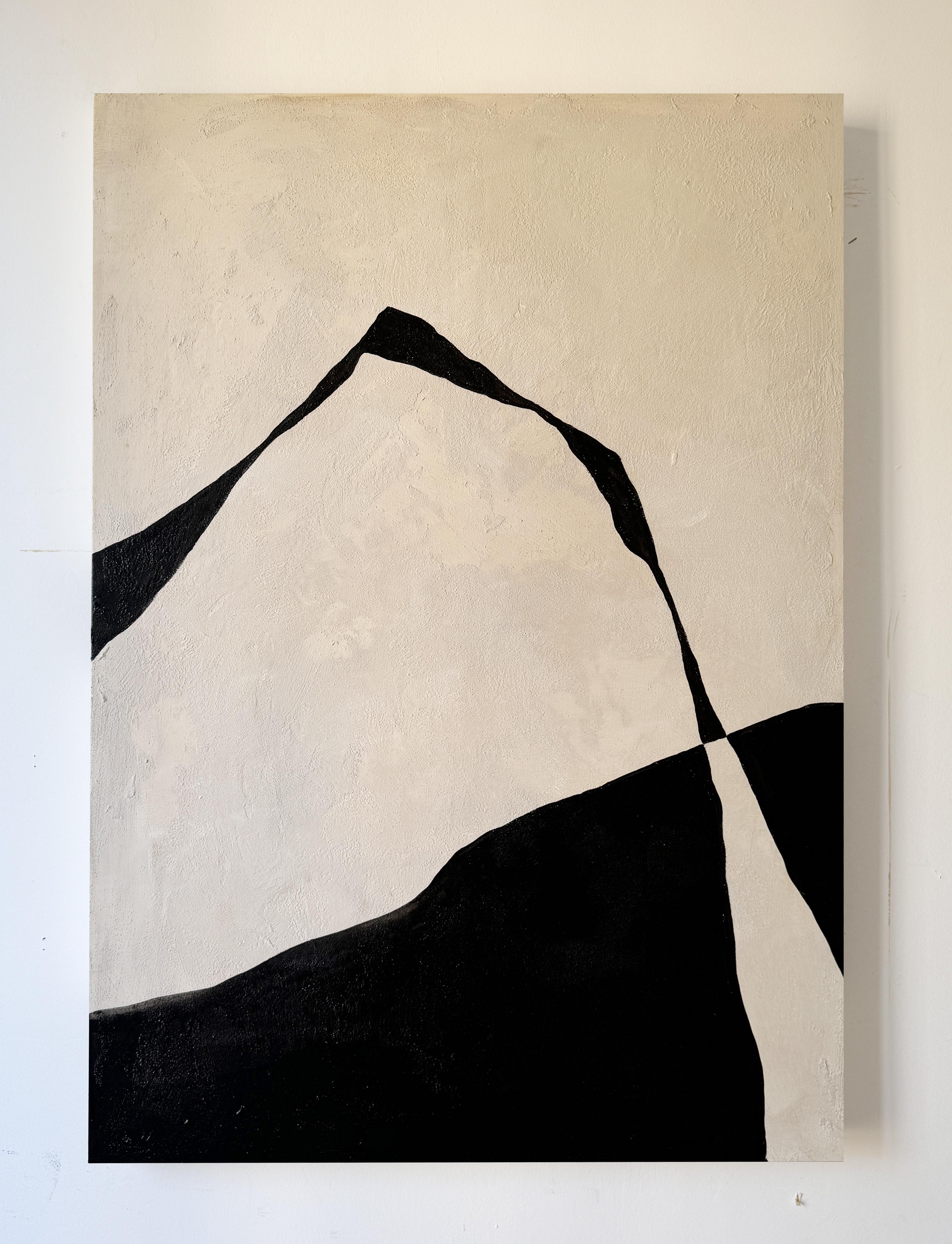 ABSTRACTO Pintura Líneas Negras Artista Española Alicia Gimeno 2025 030125 en venta 4