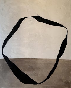 ABSTRACT Black Lines Painting Spanish Artist Alicia Gimeno 2025