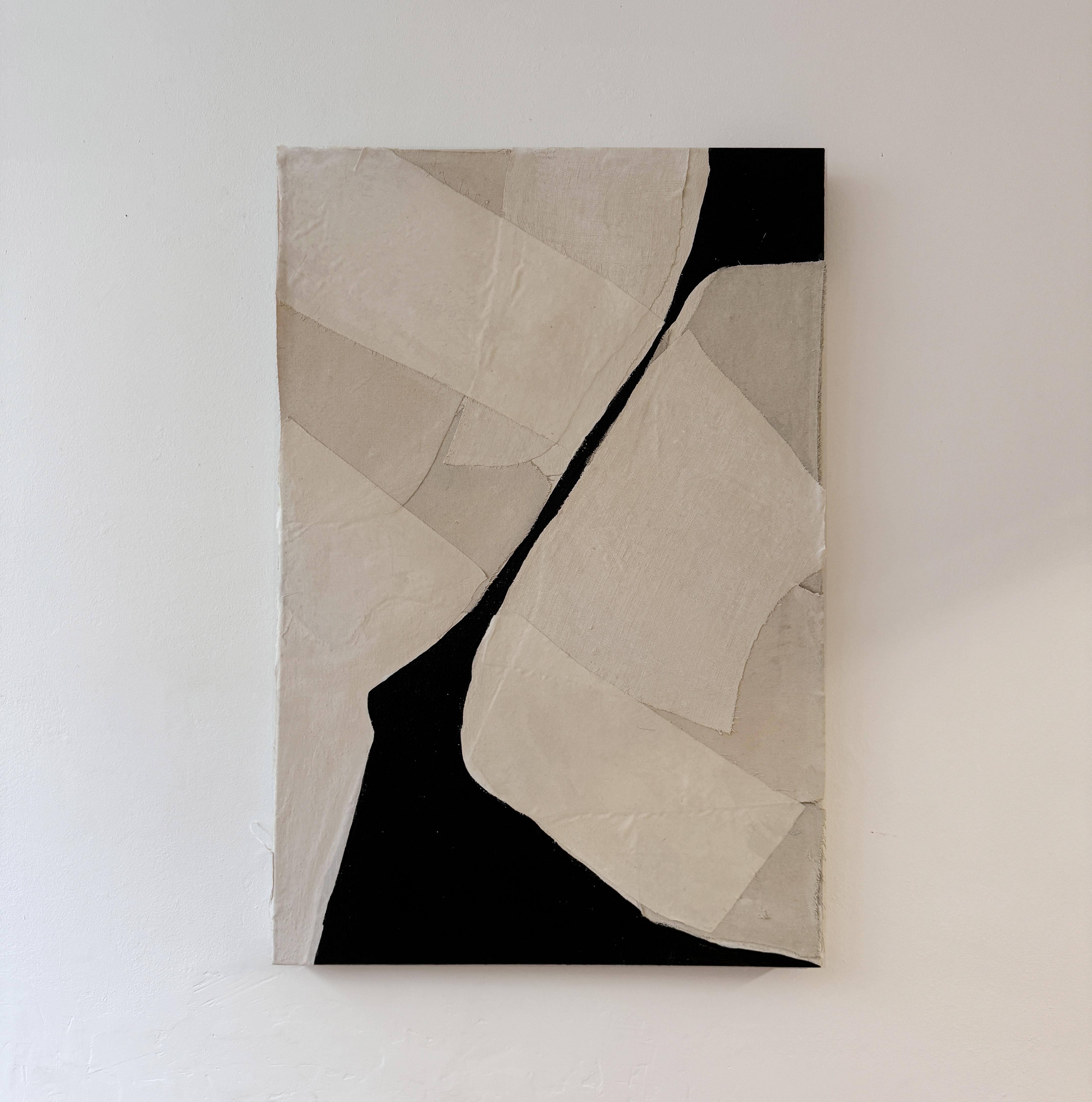 ABSTRACT Peinture de lignes noires Artistique espagnole Alicia Gimeno en vente 1