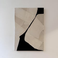 ABSTRACT Black Lines Painting Spanish Artist Alicia Gimeno