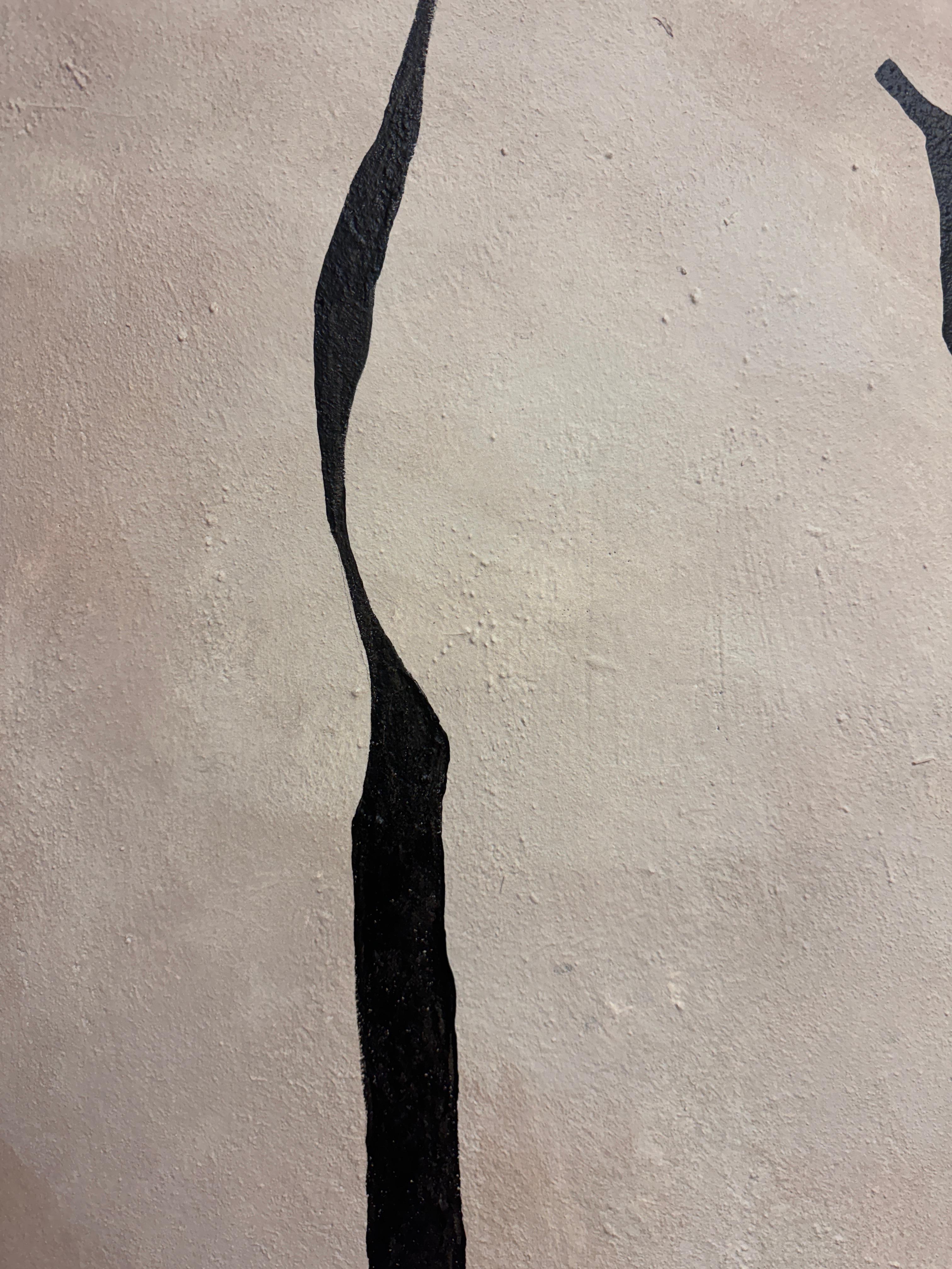 ABSTRACT Peinture de lignes noires Artistique espagnole Alicia Gimeno en vente 4