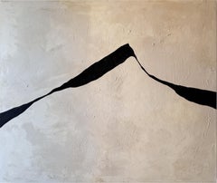 ABSTRACT Lignes noires Texture Peinture Artistique Espagnole Alicia Gimeno 2025