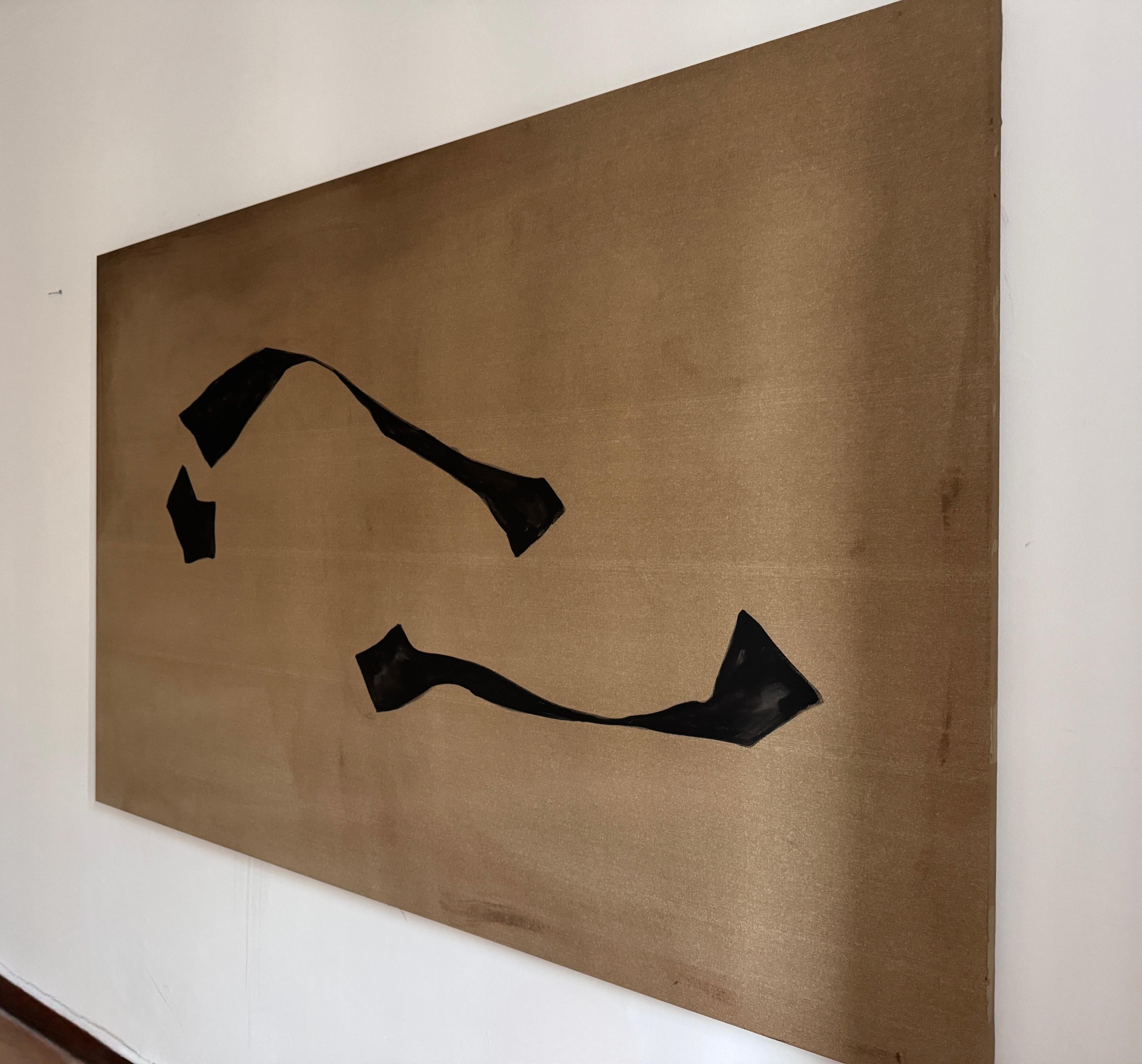 ABSTRACT Peinture de formes noires Artiste espagnole contemporaine Alicia Gimeno 2024 3
