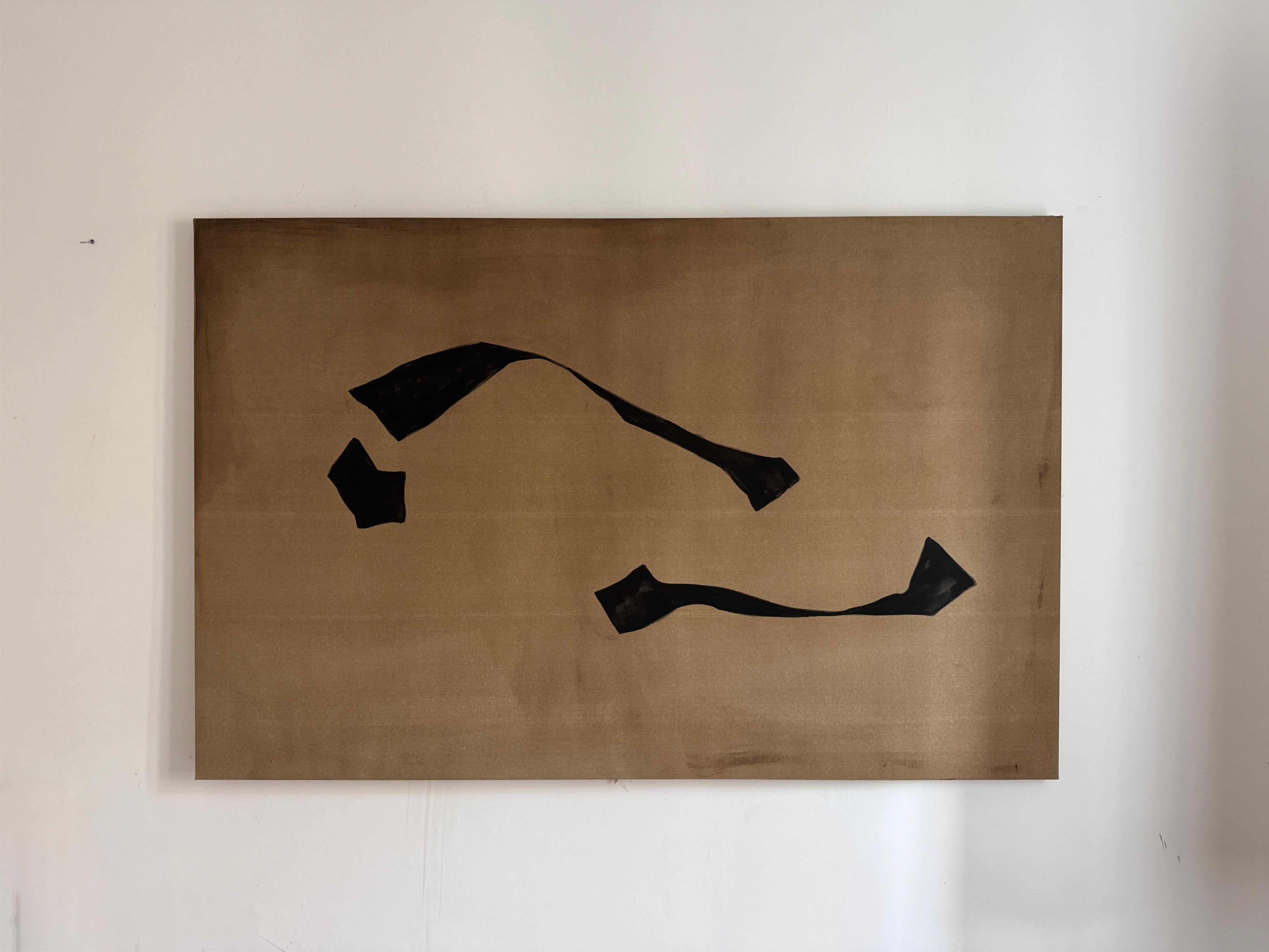 ABSTRACT Peinture de formes noires Artiste espagnole contemporaine Alicia Gimeno 2024 4