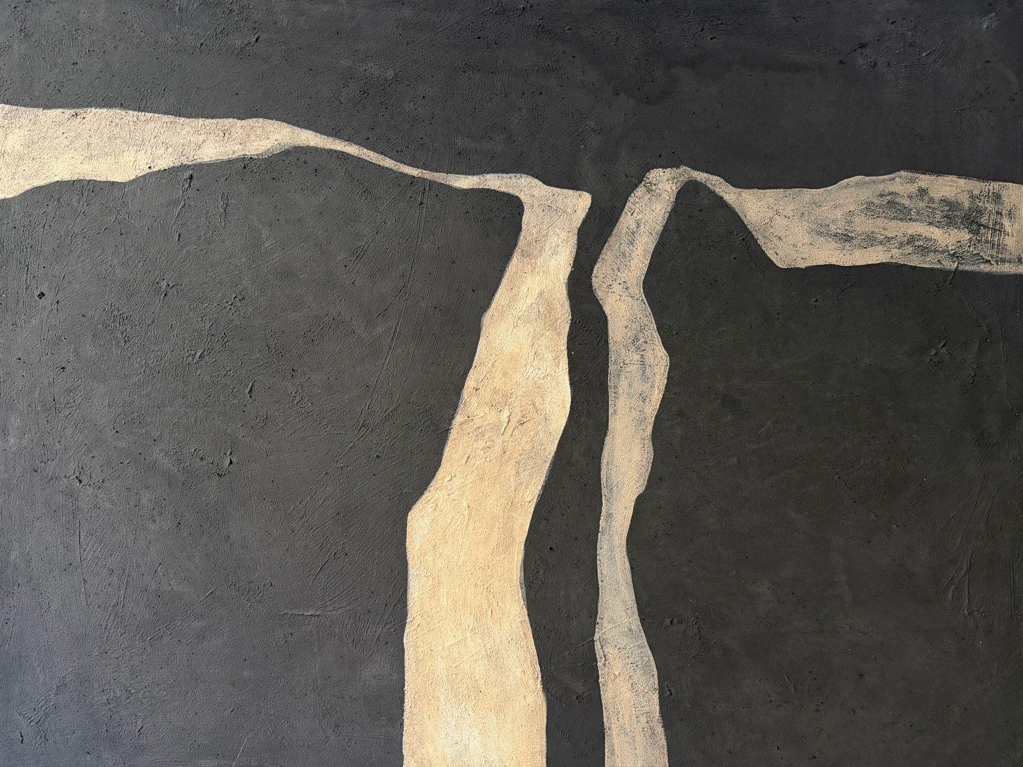 ABSTRACT Black Tones Lines Froms Artwork Artist Alicia Gimeno 2025 For Sale 2