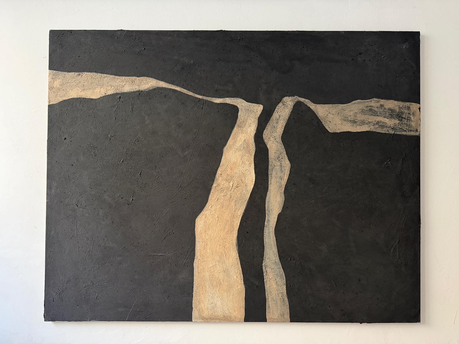 ABSTRACT Black Tones Lines Froms Artwork Artist Alicia Gimeno 2025 For Sale 4