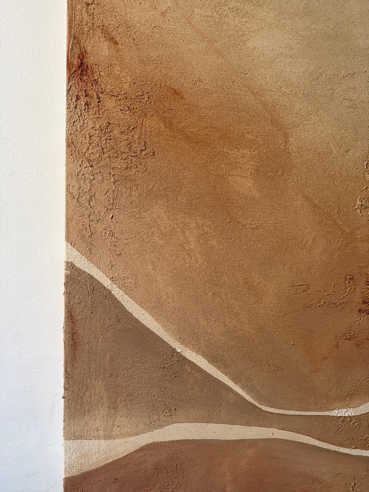 ABSTRACT Earth Terracotta Tones Lines Forms Artwork Artist Alicia Gimeno 2025 For Sale 1