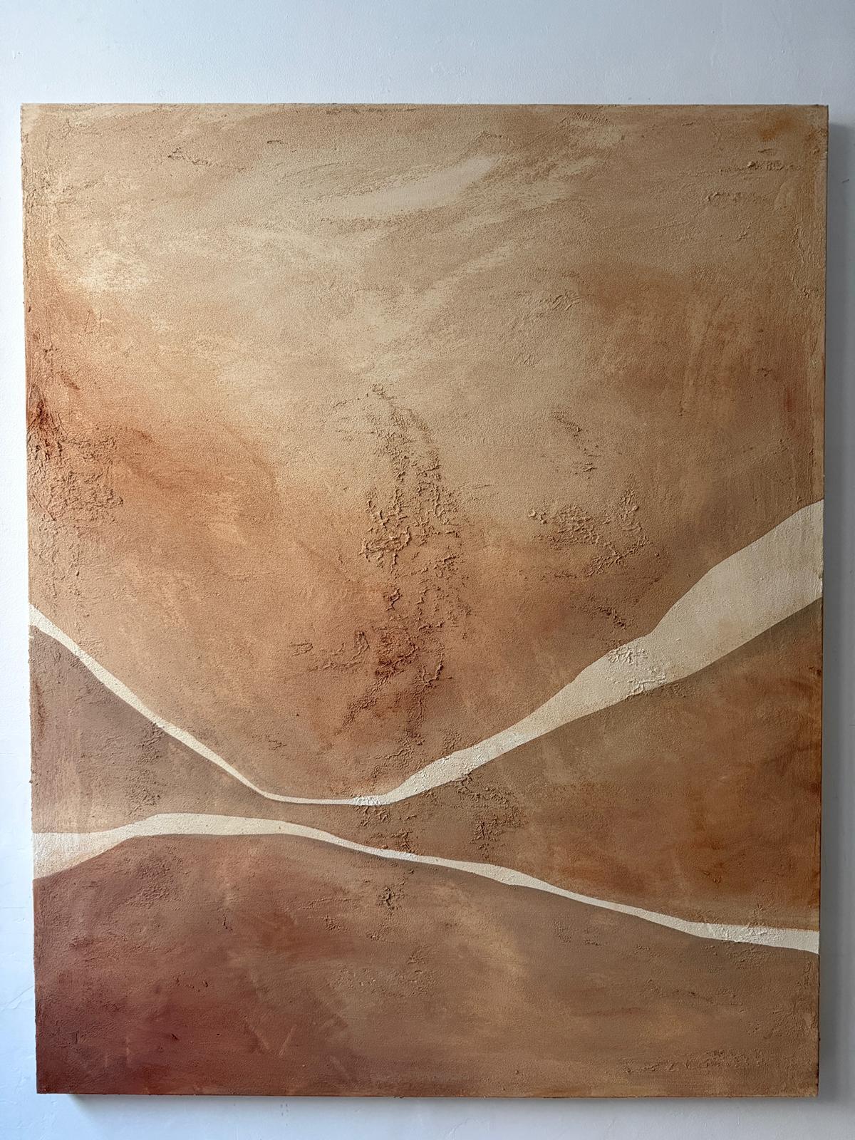 ABSTRACT Earth Terracotta Tones Lines Forms Artwork Artist Alicia Gimeno 2025 For Sale 3
