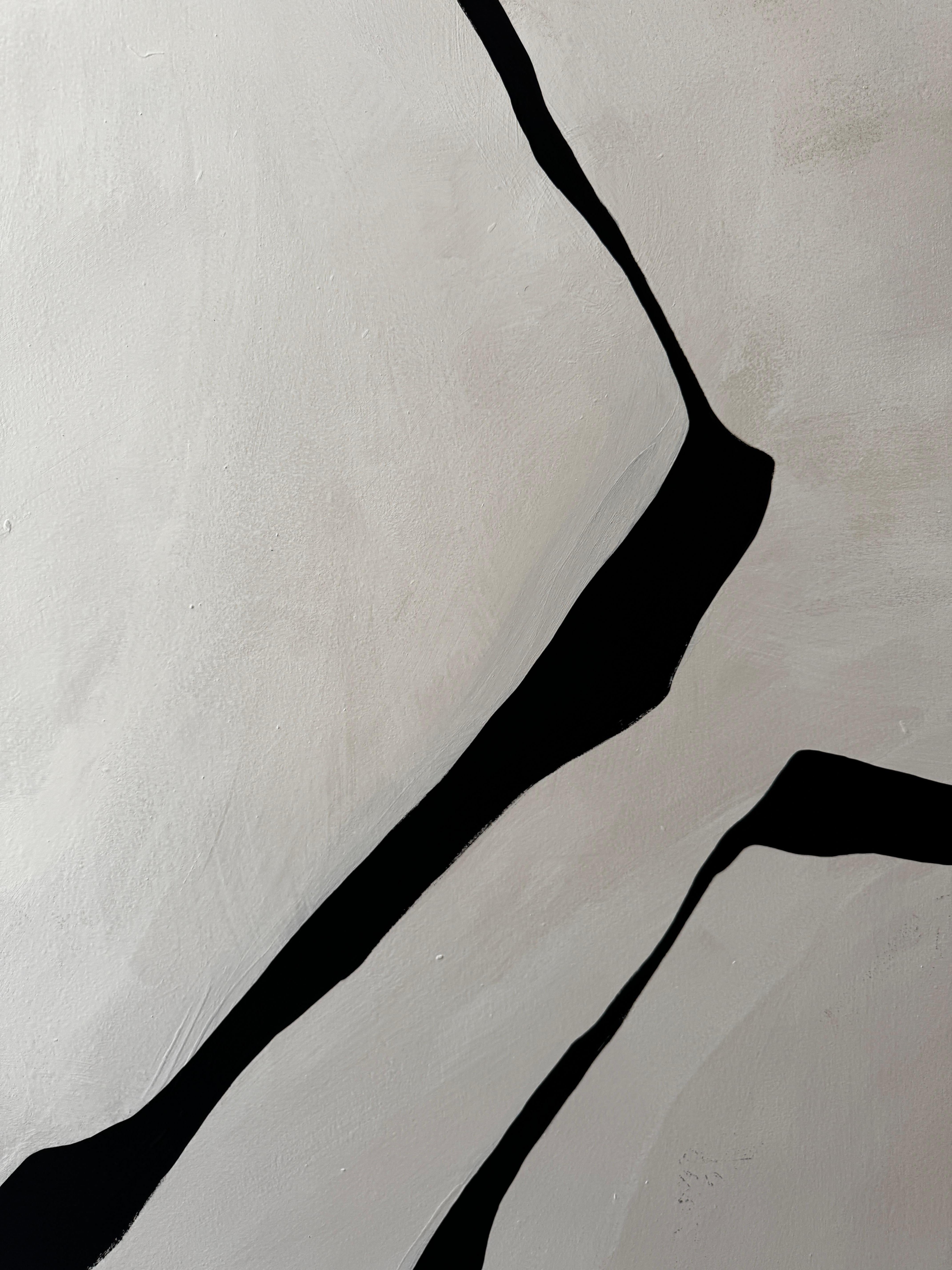 ABSTRACT Terra Toni Linee Nere Pittura Artista spagnola Alicia Gimeno New in vendita 2