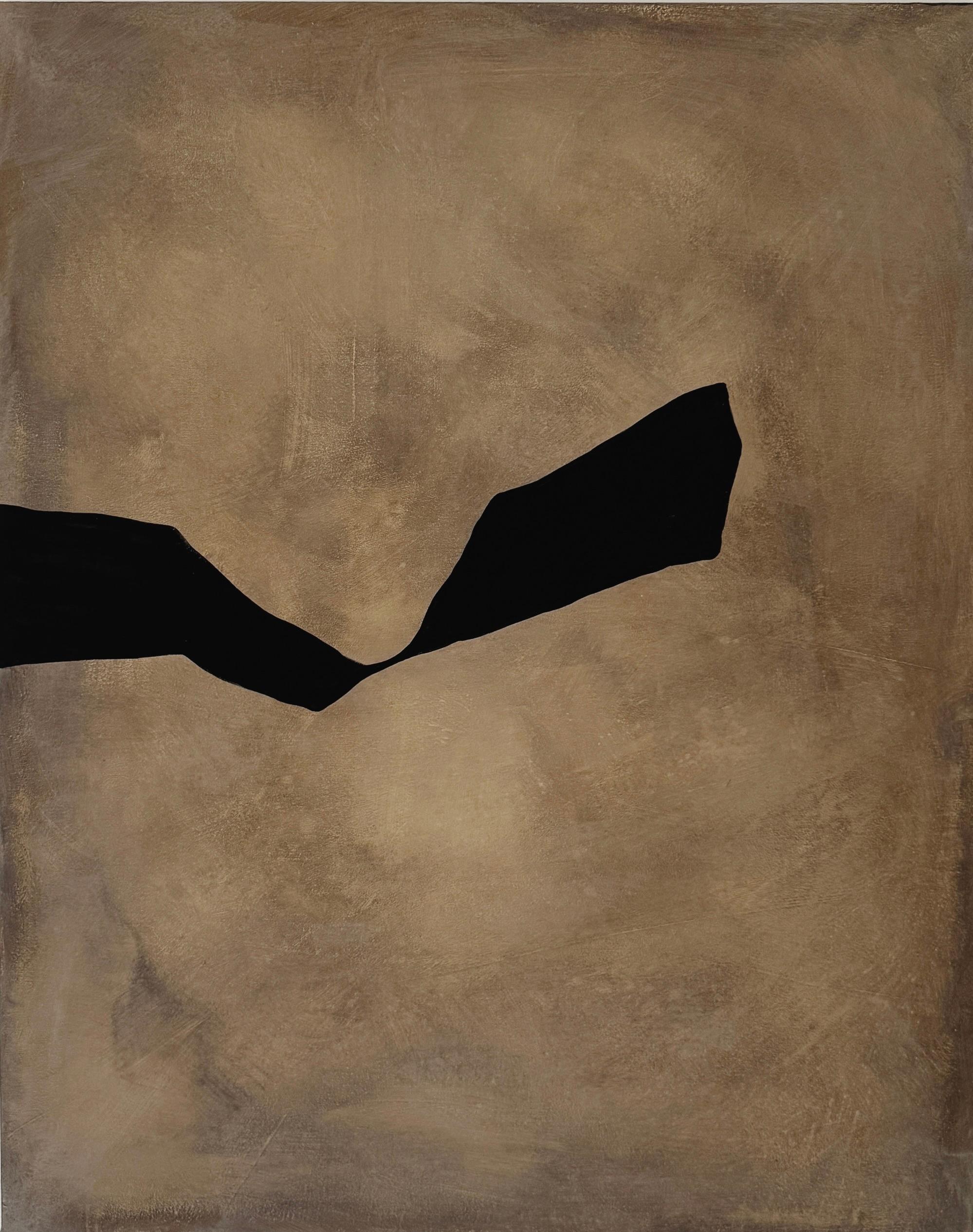 ABSTRACTO Tonos tierra Líneas negras Pintura Artista española Alicia Gimeno Nuevo en venta 3