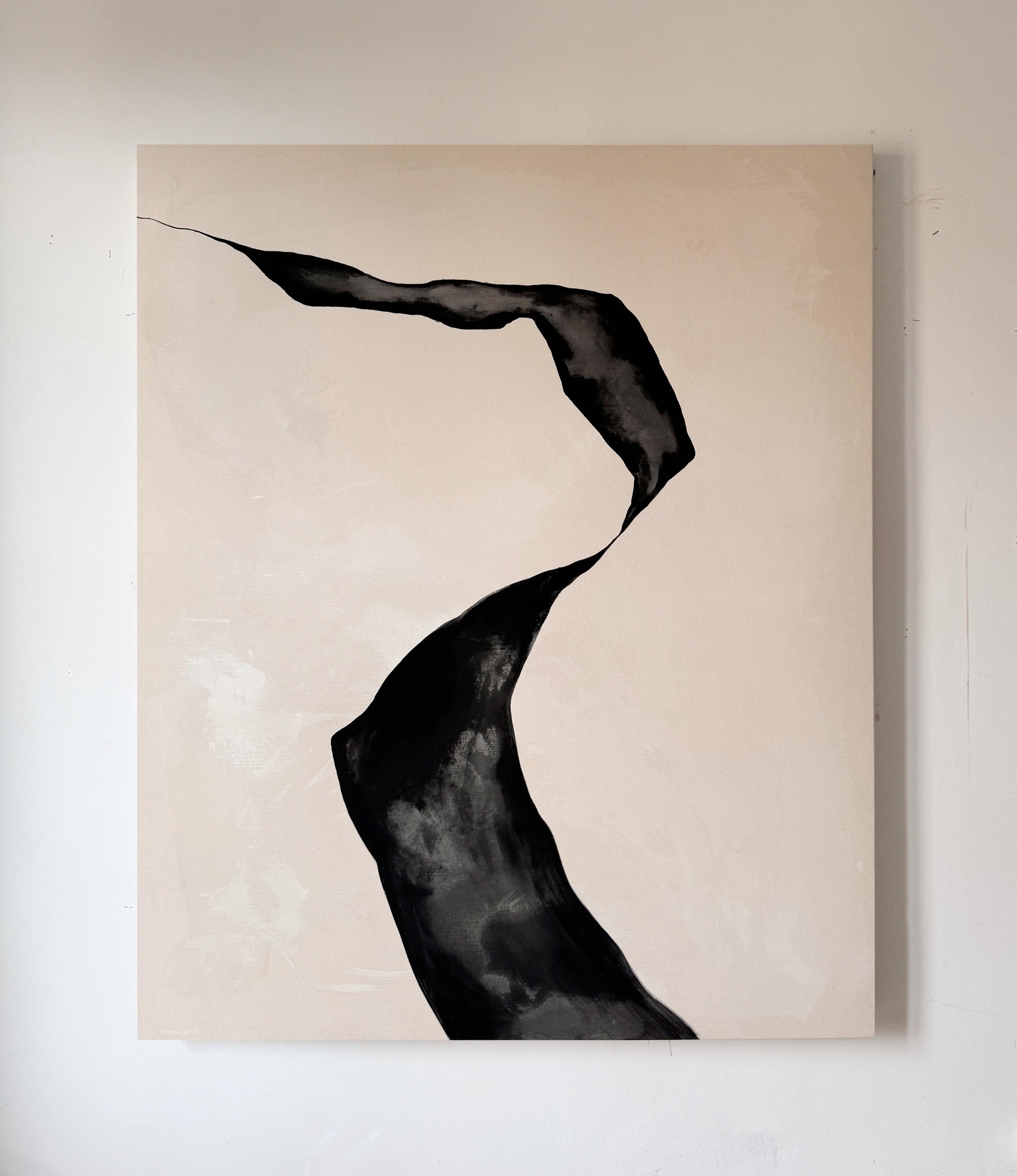 Peinture abstraite aux lignes de l'artiste espagnole Alicia Gimeno 3