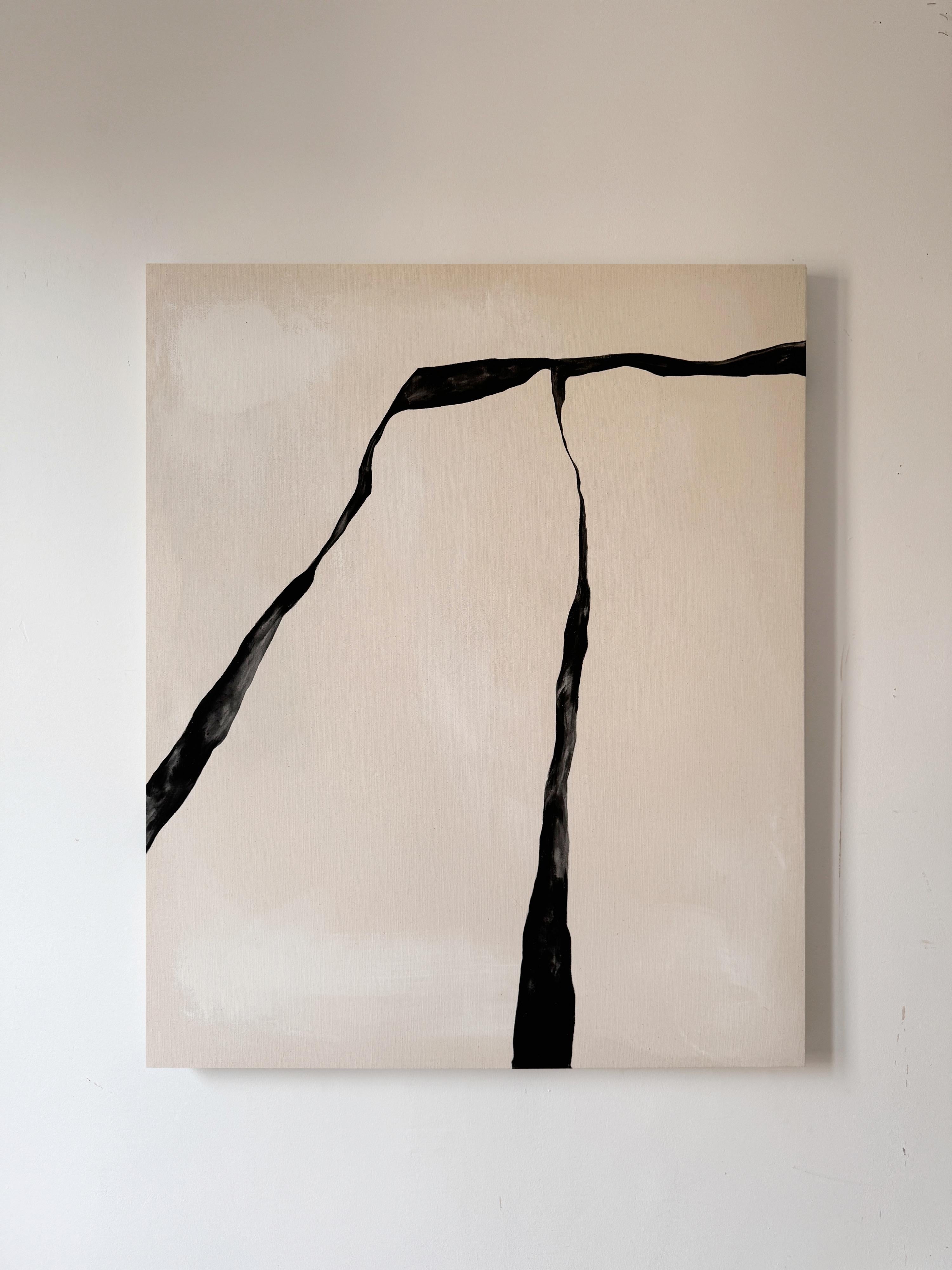 ABSTRACT Minimalismo Linee Pittura  Black Forms L'artista spagnola Alicia Gimeno in vendita 4