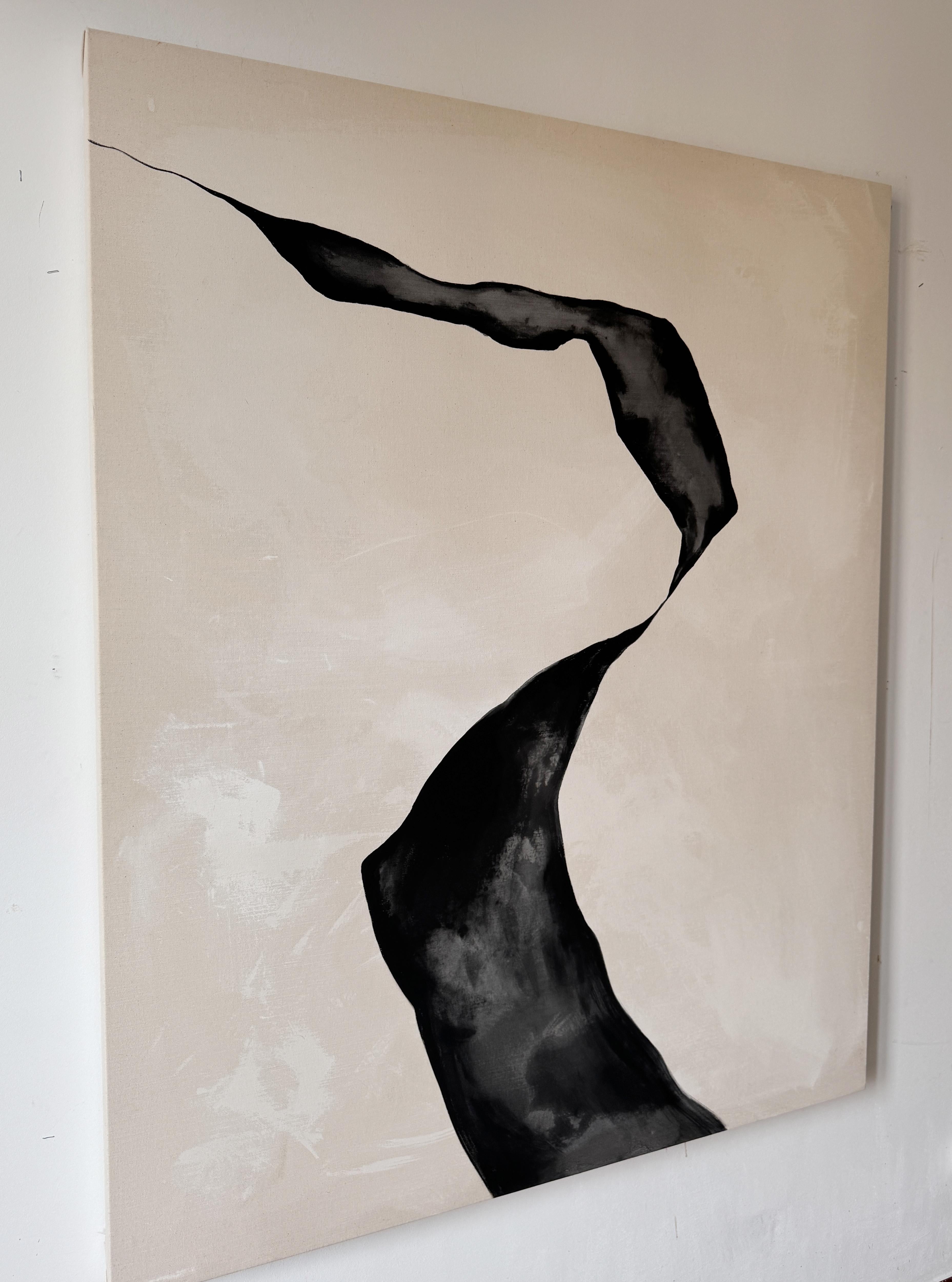 Peinture abstraite aux lignes de l'artiste espagnole Alicia Gimeno 4
