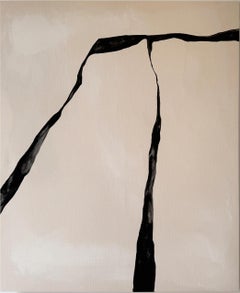 ABSTRACT Minimalism Lines Painting  Black Forms Spanish Artist Alicia Gimeno
