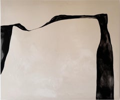 ABSTRACT Minimalism Lines Painting  Spanish Artist Alicia Gimeno Black