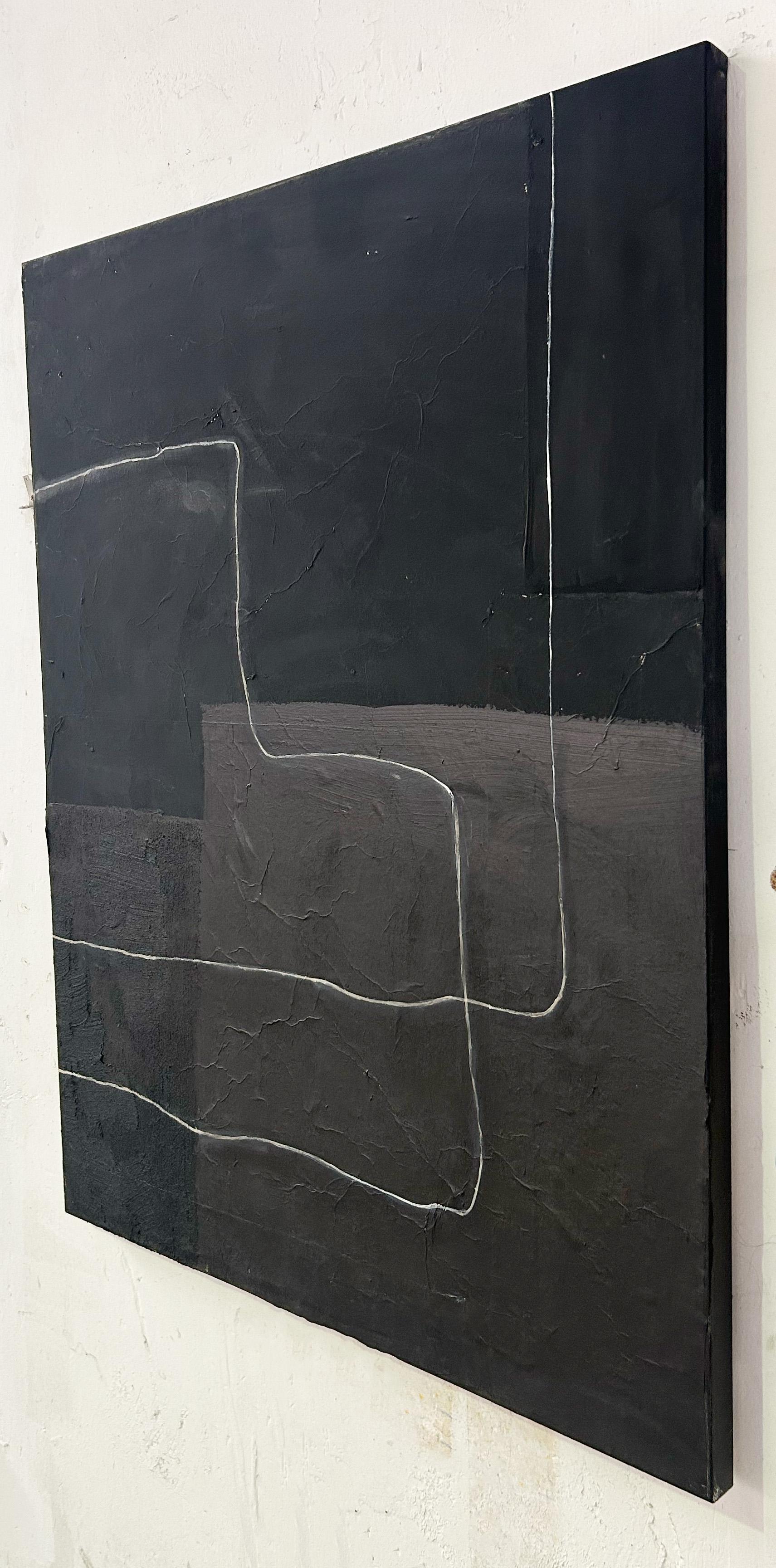 ABSTRACT, Gemälde in schwarzer Farbe, spanische Künstlerin Alicia Gimeno, 2024 im Angebot 4