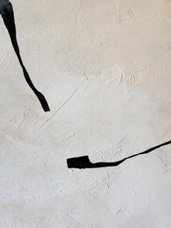 ABSTRACT Gemälde Schwarze Formen Textur Spanische Künstlerin Alicia Gimeno 2024 NEU, ABSTRACT