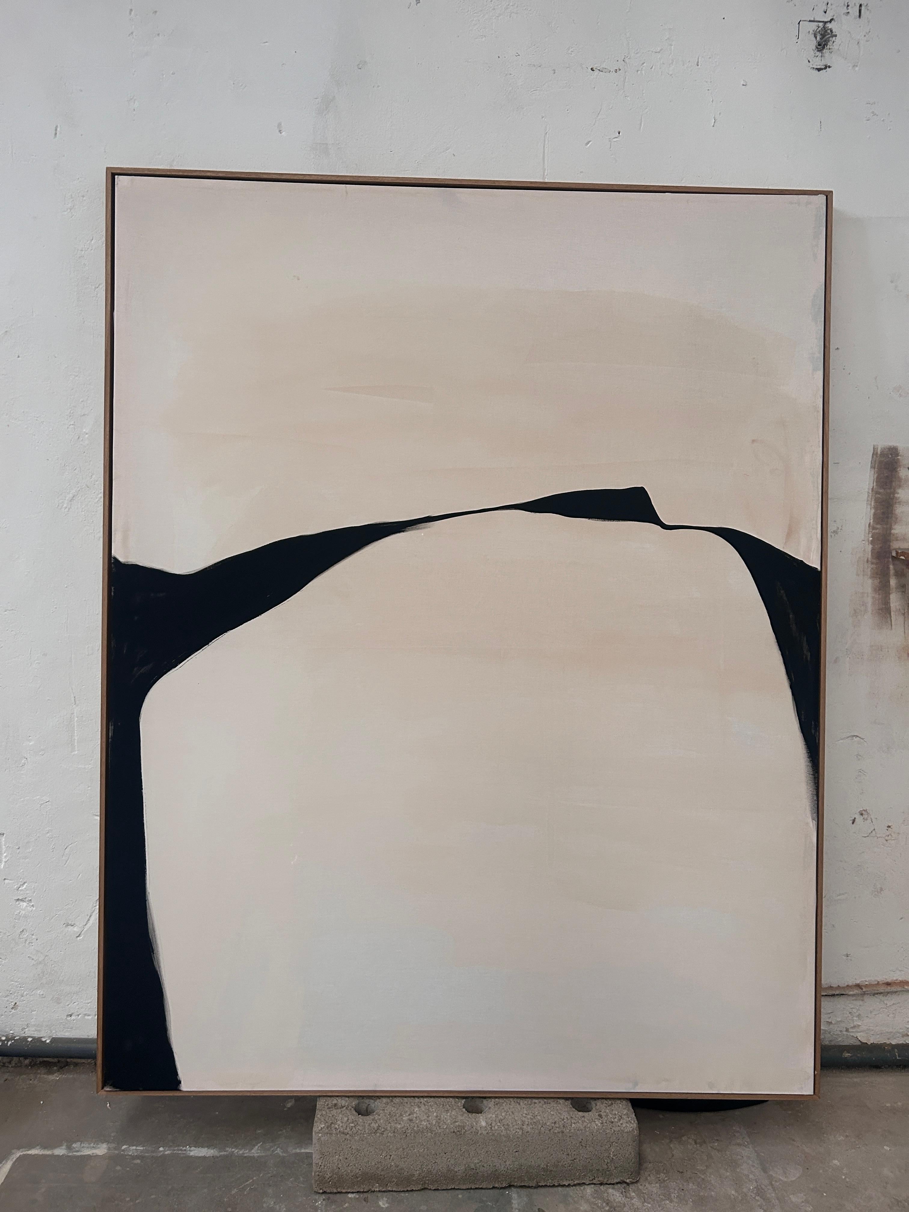 ABSTRACT Gemälde mit schwarzen Linien, Leinwand der spanischen Künstlerin Alicia Gimeno 2024  im Angebot 3