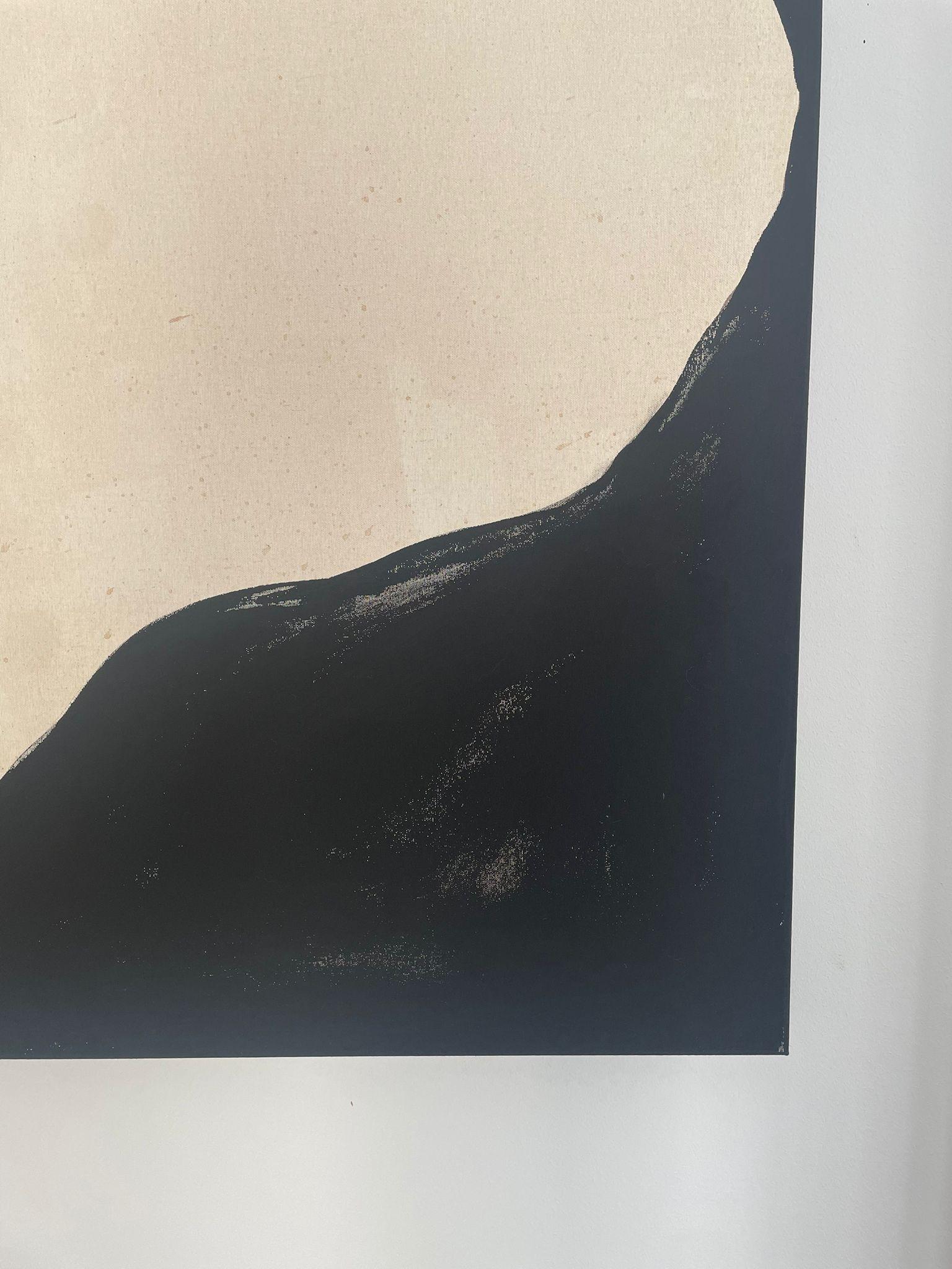 ABSTRACTO Pintura Líneas Negras Textura Artista Española Alicia Gimeno 2024 NUEVO 1