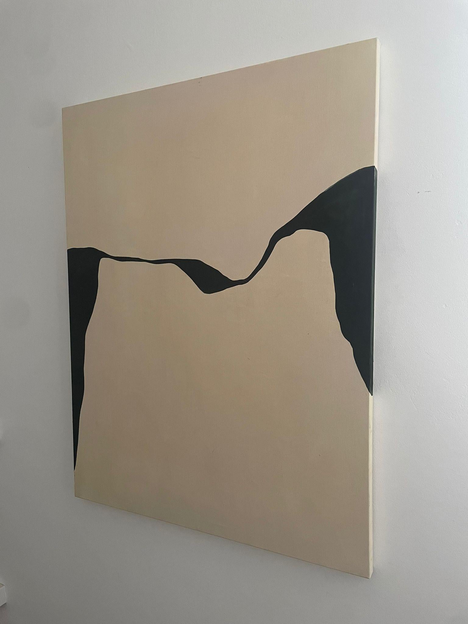 ABSTRACTO Pintura Líneas Negras Textura Artista Española Alicia Gimeno 2024 NUEVO en venta 4