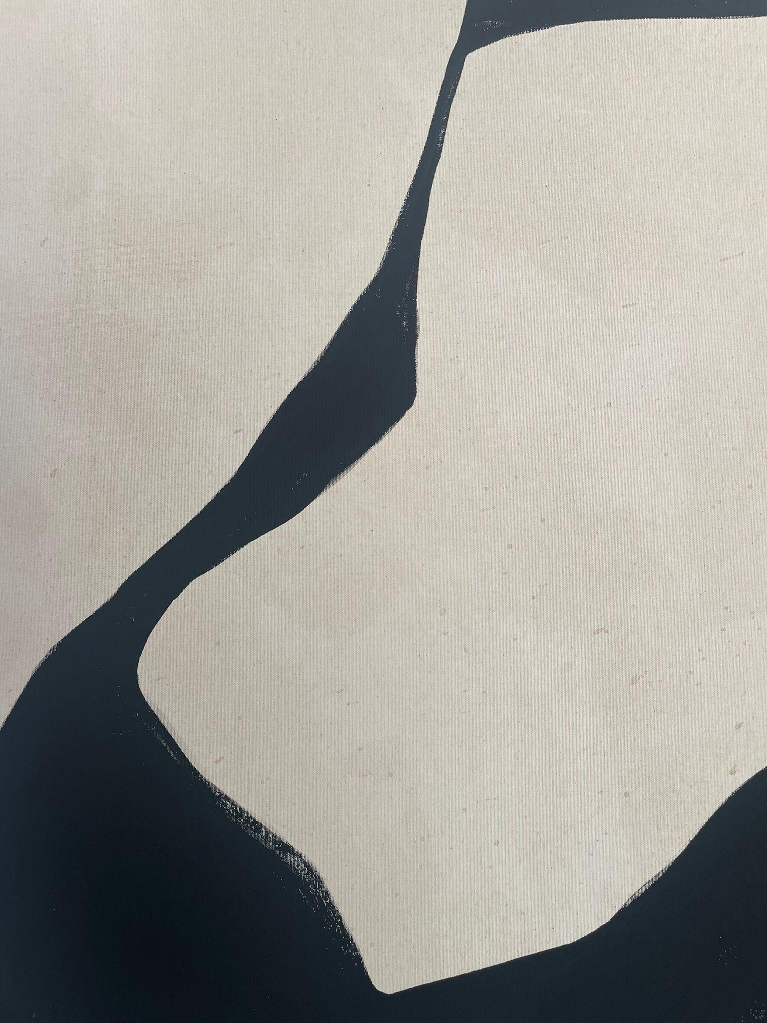 ABSTRACTO Pintura Líneas Negras Textura Artista Española Alicia Gimeno 2024 NUEVO 2