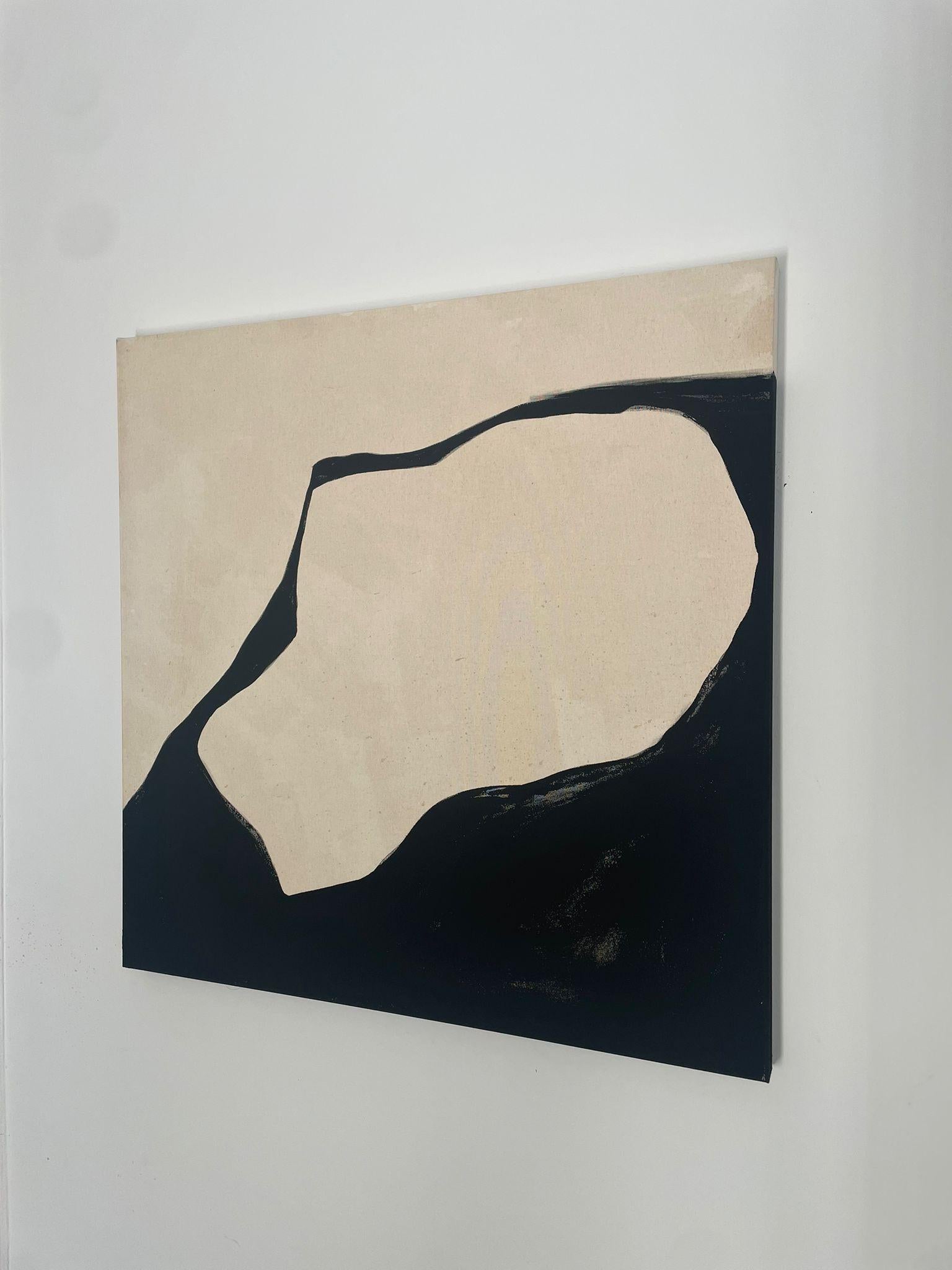 ABSTRACTO Pintura Líneas Negras Textura Artista Española Alicia Gimeno 2024 NUEVO 3