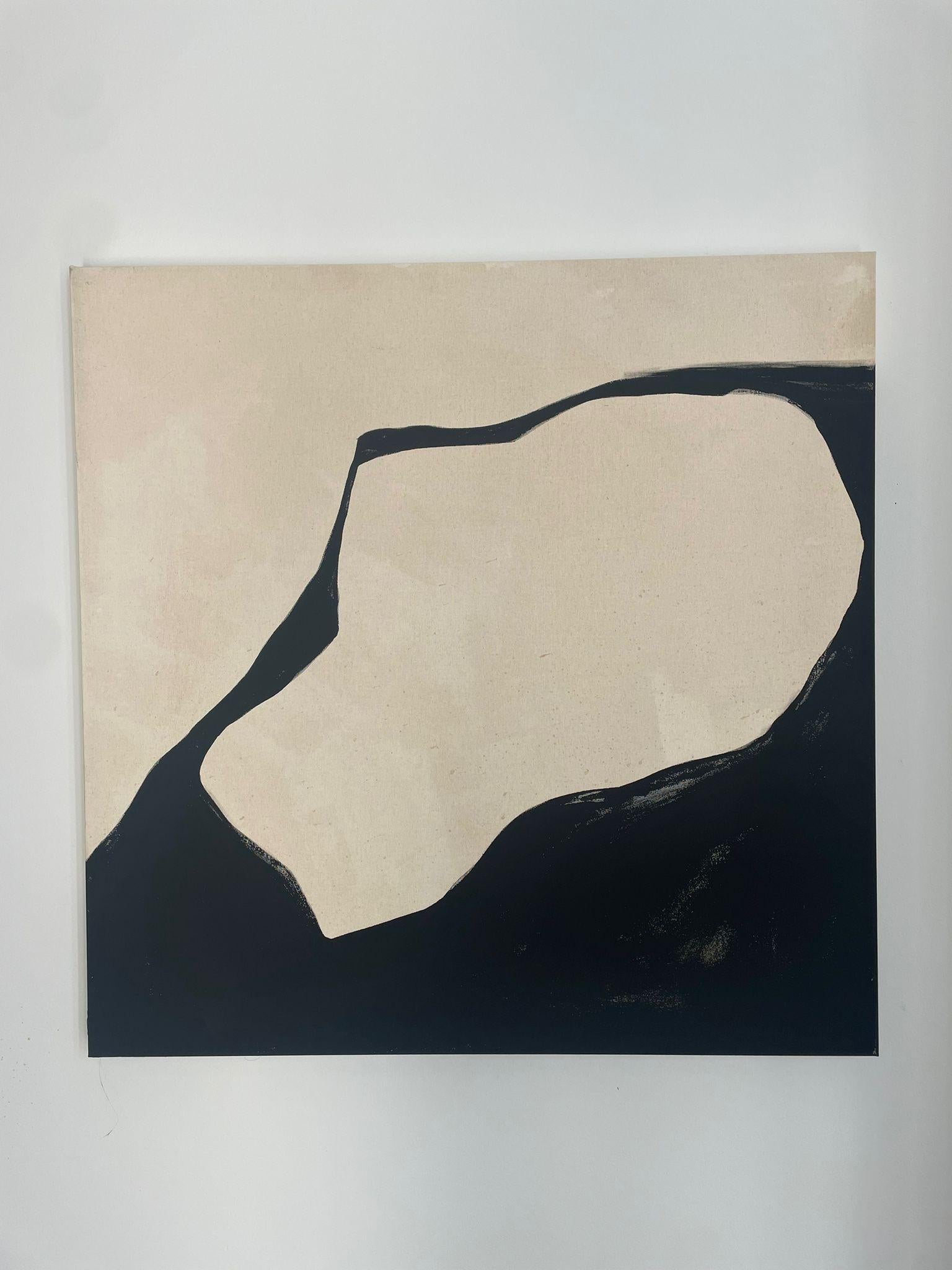 ABSTRACTO Pintura Líneas Negras Textura Artista Española Alicia Gimeno 2024 NUEVO 4