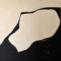 ABSTRACTO Pintura Líneas Negras Textura Artista Española Alicia Gimeno 2024 NUEVO
