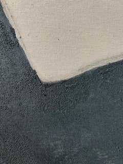 ABSTRACT Gemälde mit schwarzer Textur, Spanische Künstlerin Alicia Gimeno 2023
