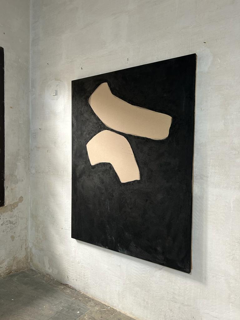 ABSTRACT Pittura con texture nera Artista spagnola Alicia Gimeno 2023 6
