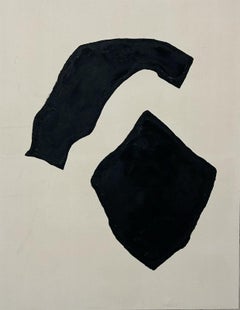 Peinture abstraite à la texture noire de l'artiste espagnole Alicia Gimeno 2023