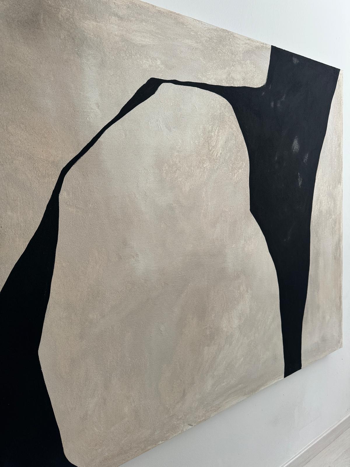 ABSTRACT  Gemälde Gestische Linien Dunkle Erde Spanische Künstlerin Alicia Gimeno, NEU im Angebot 2
