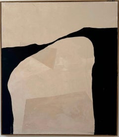 ABSTRACT  Painting Gestural Lines Dark Earth Spanish Artist Alicia Gimeno NEW