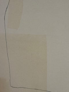 ABSTRACT Painting Minimal Black Lines Spanish Artist Alicia Gimeno 2023