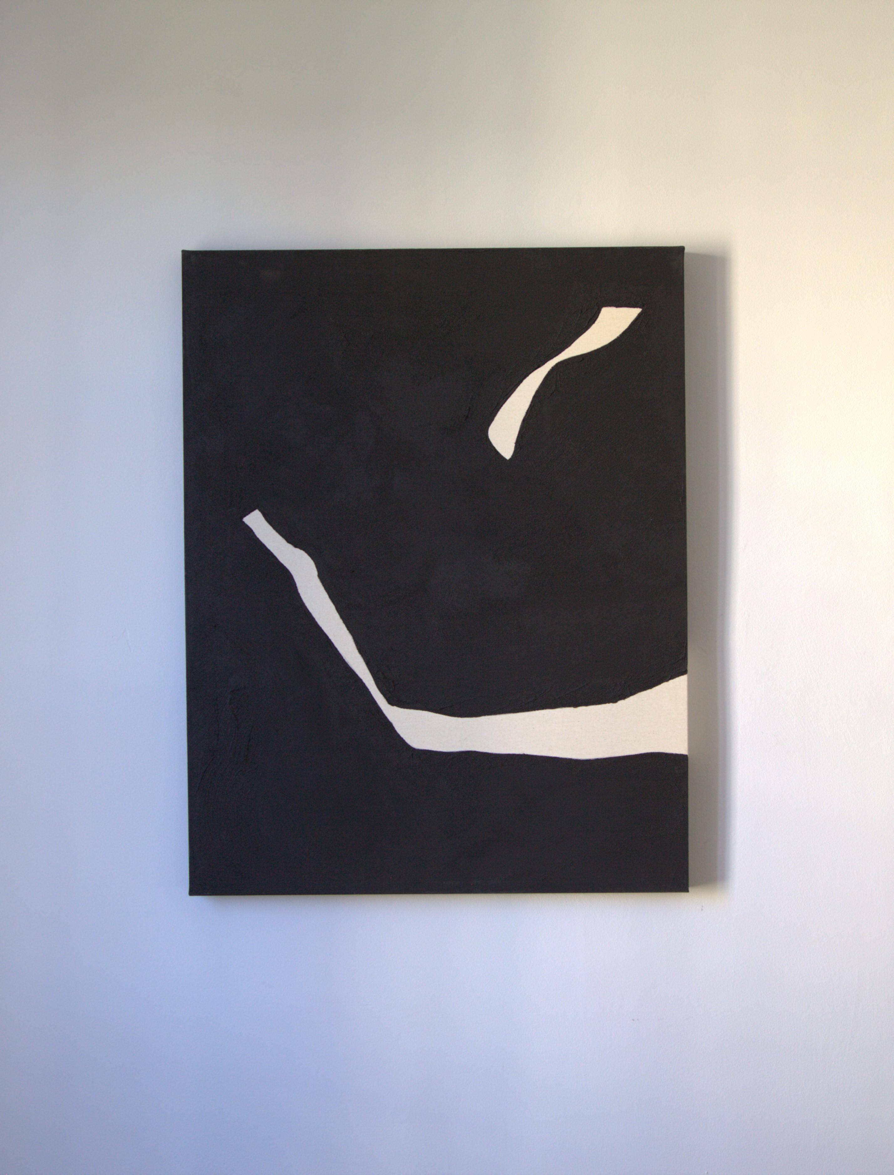 ABSTRACT Gemälde Spanische Schwarz-Weiß-Linien der Künstlerin Alicia Gimeno 2023, ABSTRACT im Angebot 4