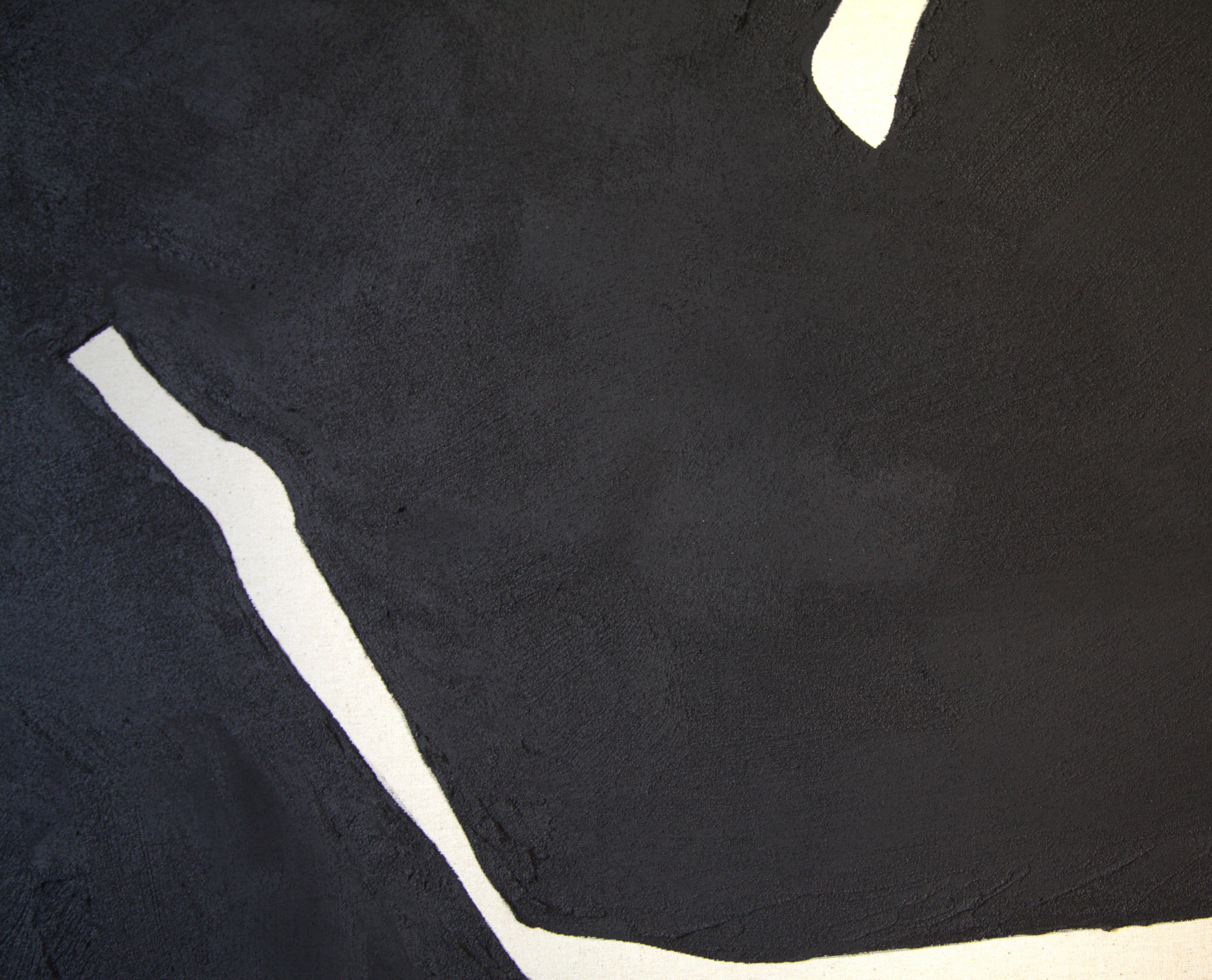 ABSTRACT Gemälde Spanische Schwarz-Weiß-Linien der Künstlerin Alicia Gimeno 2023, ABSTRACT im Angebot 2
