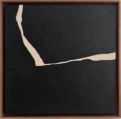 ABSTRACT Tamaño Minimalismo Pintura Textil Artista Española Alicia Gimeno Negro
