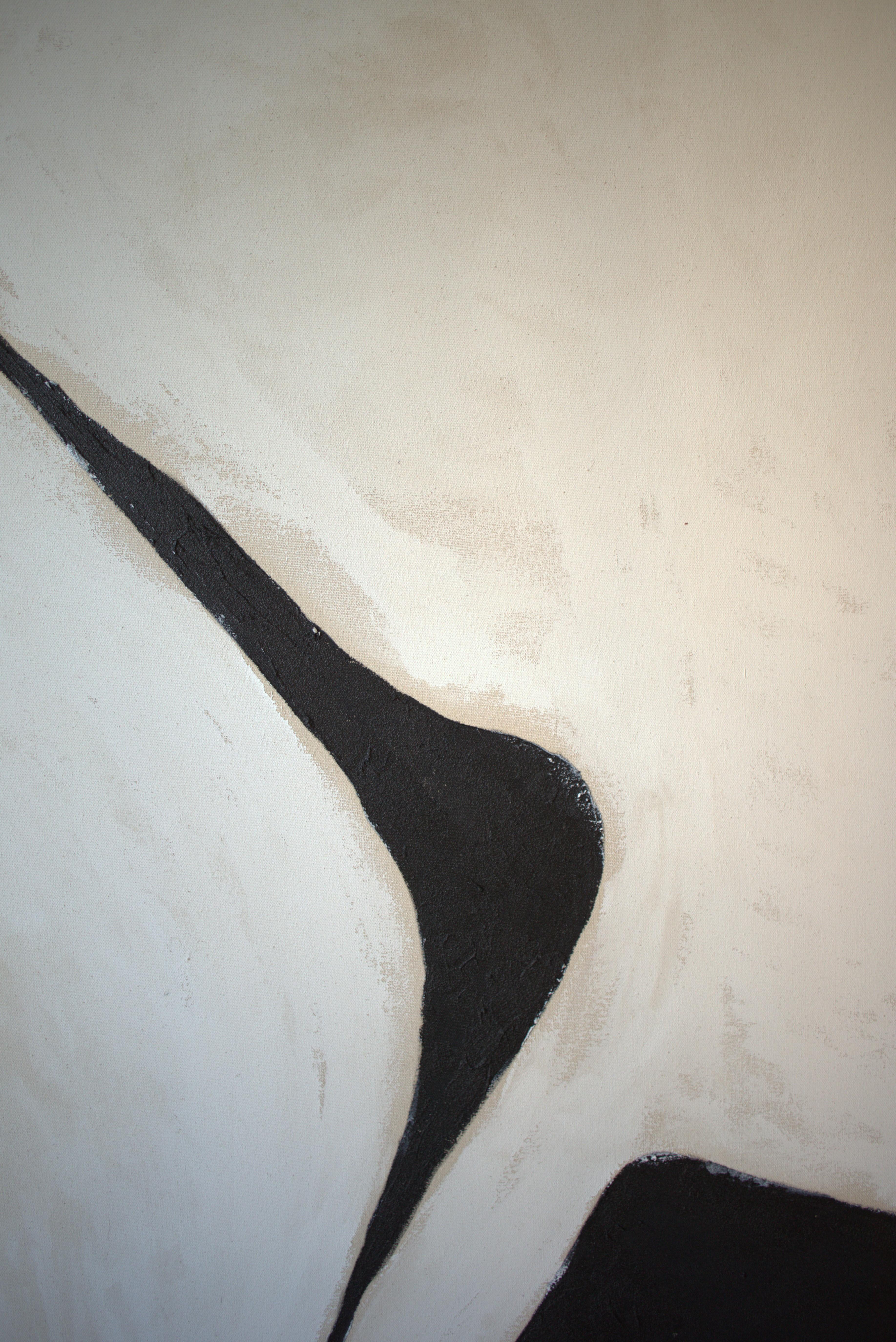 CONTEMPORARY Abstraktes Kunstwerk mit schwarzen Linien von Alicia Gimeno 2023 im Angebot 3