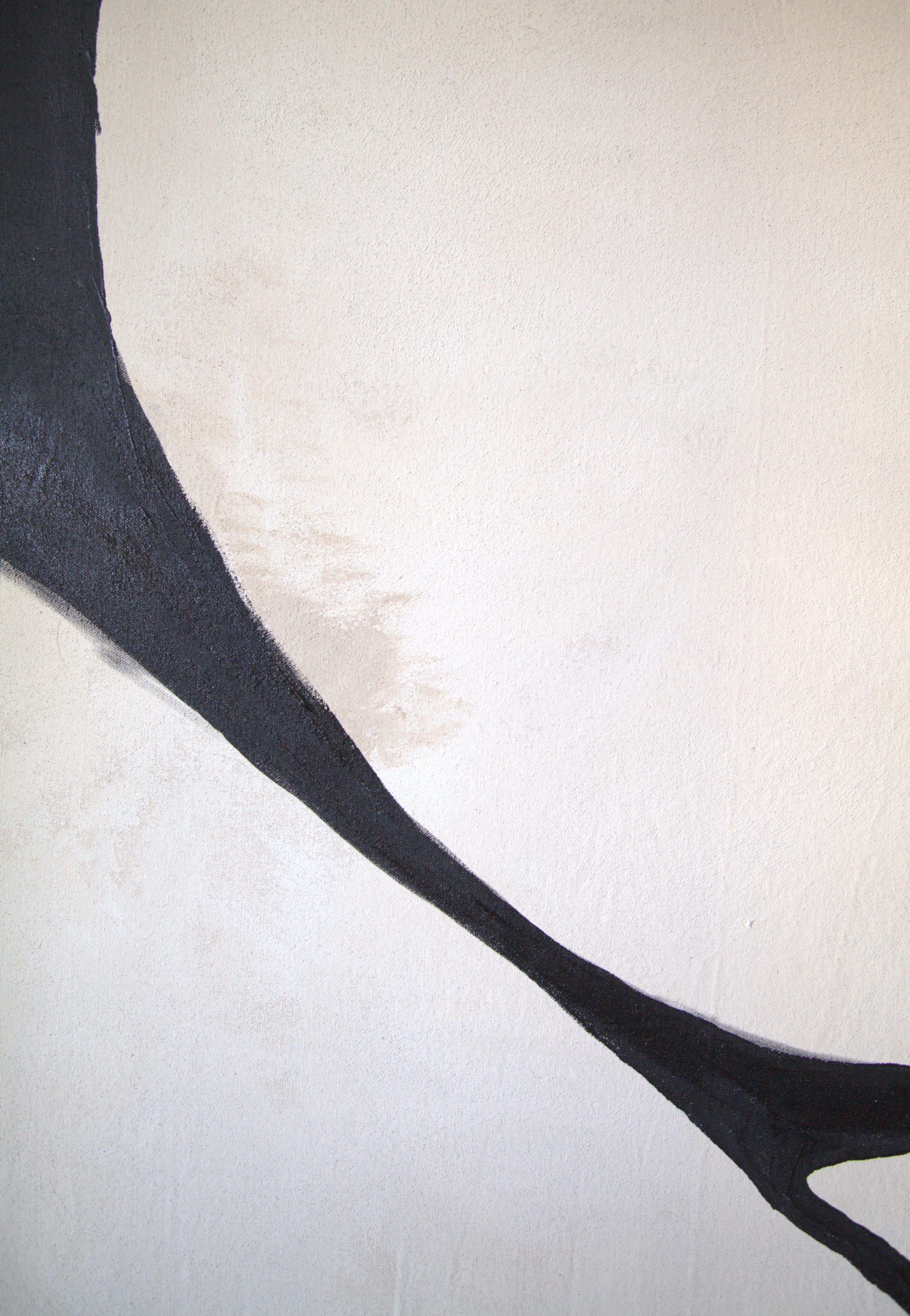 Œuvre d'art abstraite contemporaine Black Lines d'Alice Gimeno 2023 - Abstrait Painting par Alicia Gimeno