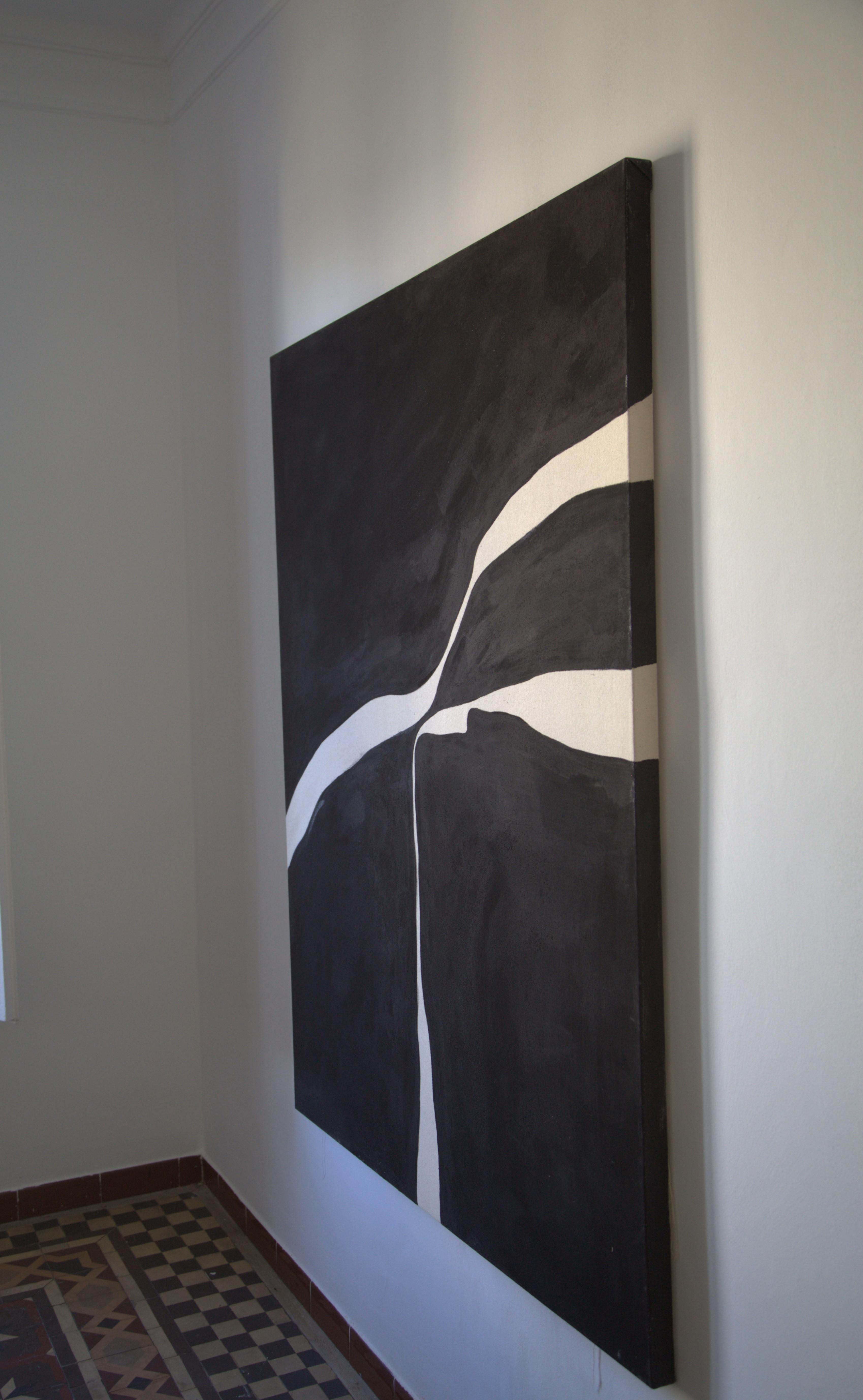 CONTEMPORARY Abstract Artwork Black Lines by Alicia Gimeno 2023 5
