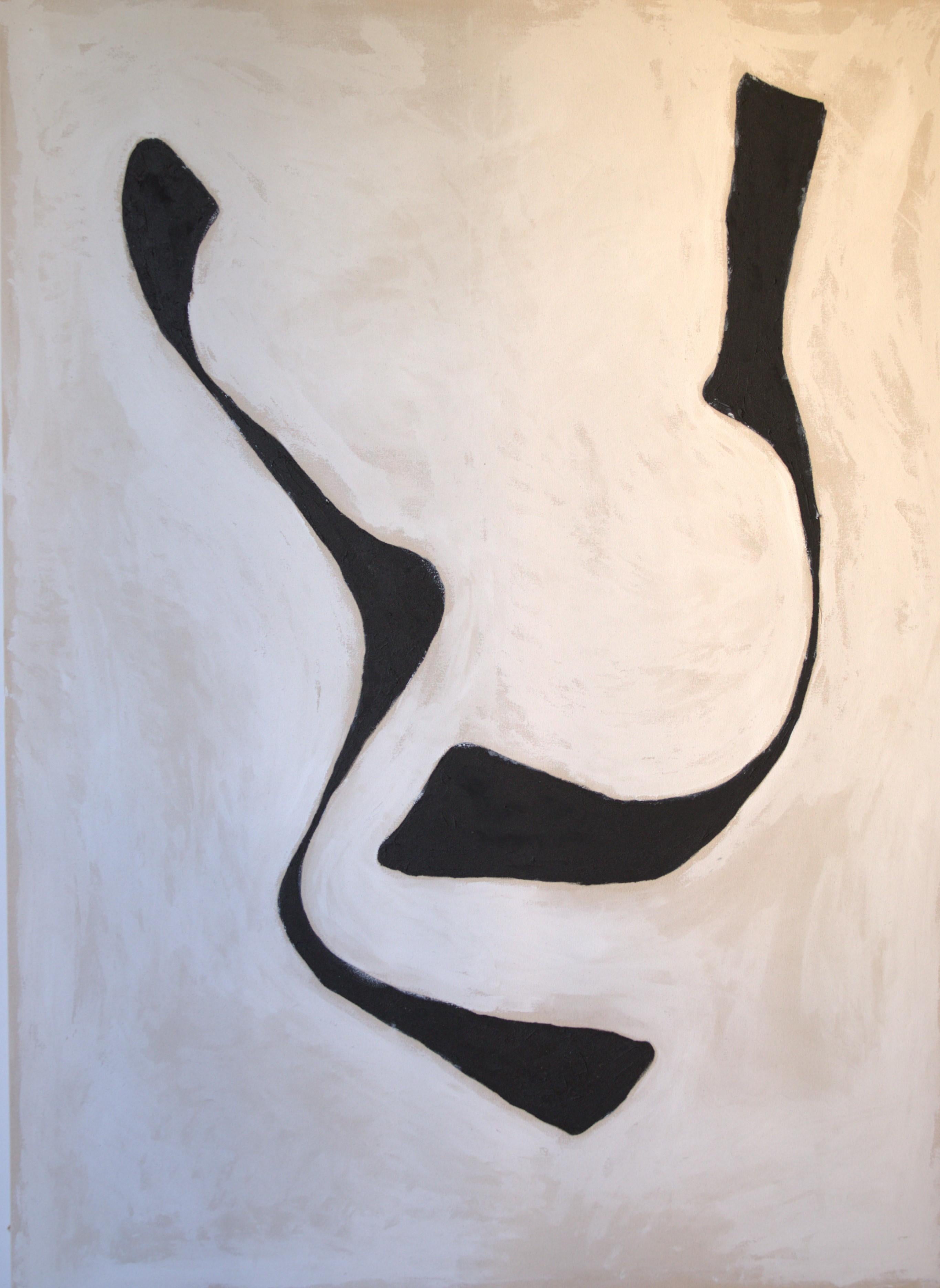 CONTEMPORARY Abstract Artwork Black Lines by Alicia Gimeno 2023