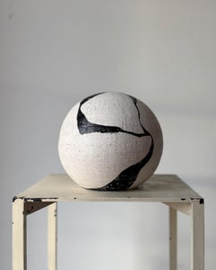 ABSTRACT Sculpture Céramique Noir Blanc Artiste Espagnole Alicia Gimeno 2024 NEW !