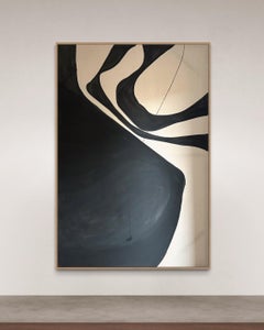 ABSTRACT Black and white painting texture minimal Untitled 2023