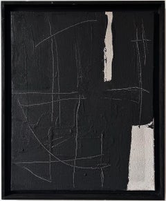 RESUMEN Pintura Blanco y negro con textura de Alicia Gimeno 2023