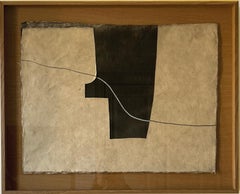 RESUMEN Papel hecho a mano. Blanco y negro. Mínimo. Sin título. 2023