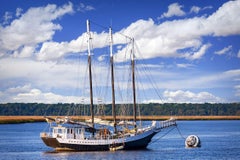 Anchored Schooner, Fotografie, Archivtinte Jet