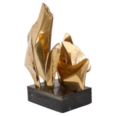 Abstrakte Bronzeskulptur von Alicia Penalba, signiert AP 38/300 Le Petit Refuge