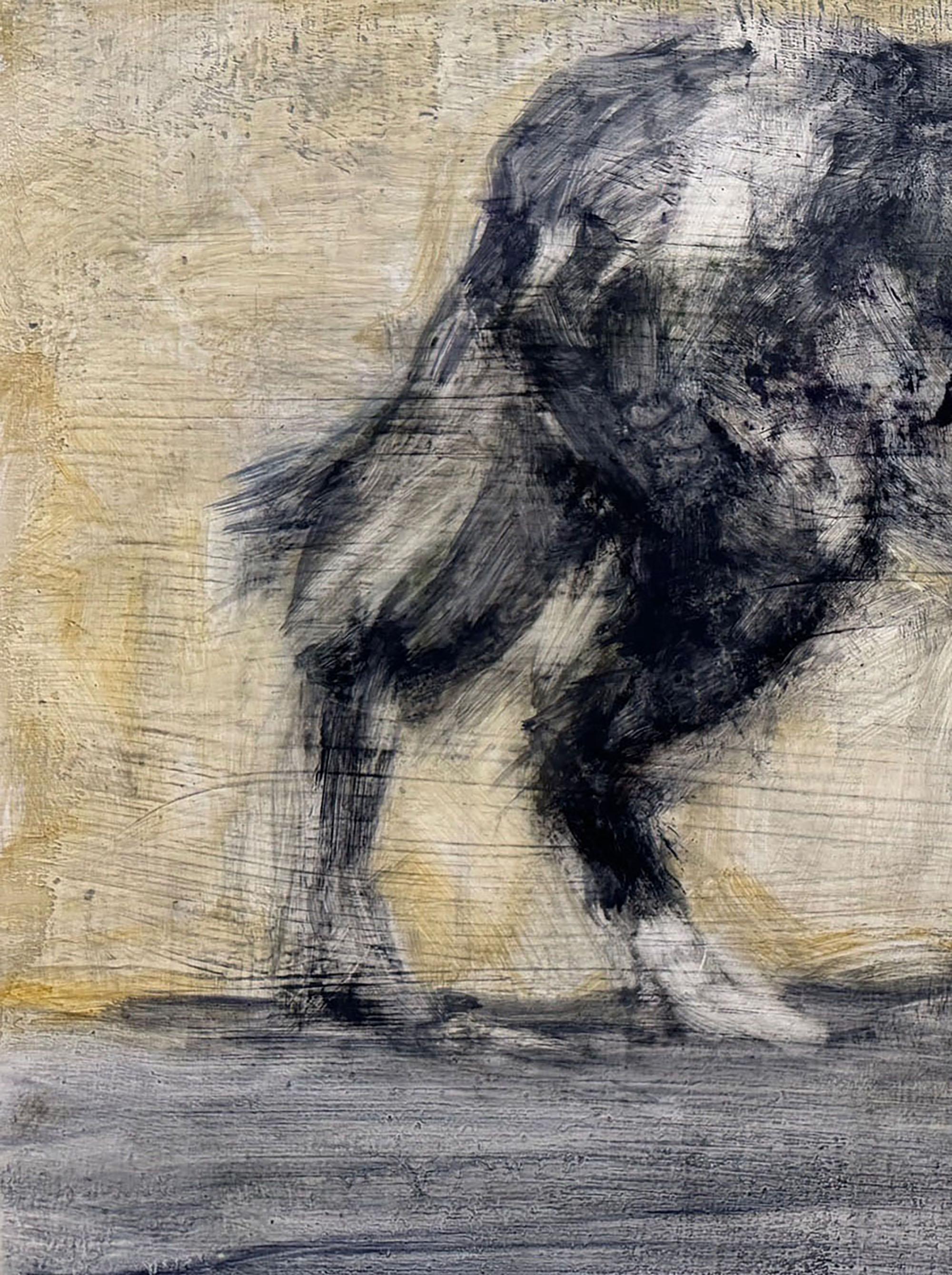 Toro de verano - Animal Painting Marrón de Alicia Rothman
