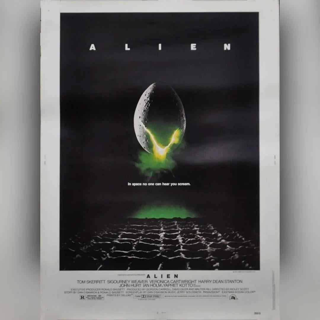 Alien (1979)
US 30 x 40 (30 X 40 Inches)

The original, directed by Ridley Scott. The poster concept and design is by Steve Frankfurt and Philip Gips, Rare National Screen Service (NSS) version.

This is an Original Film Poster produced by the